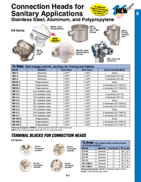 Thumbnail of document Data Sheet - NB9W-0 Sanitary thermocouple & RTD Protection Heads